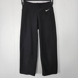 Y2k Nike Dri-FIT Capri Legging Womens XS Black Cropped Athleisure Training